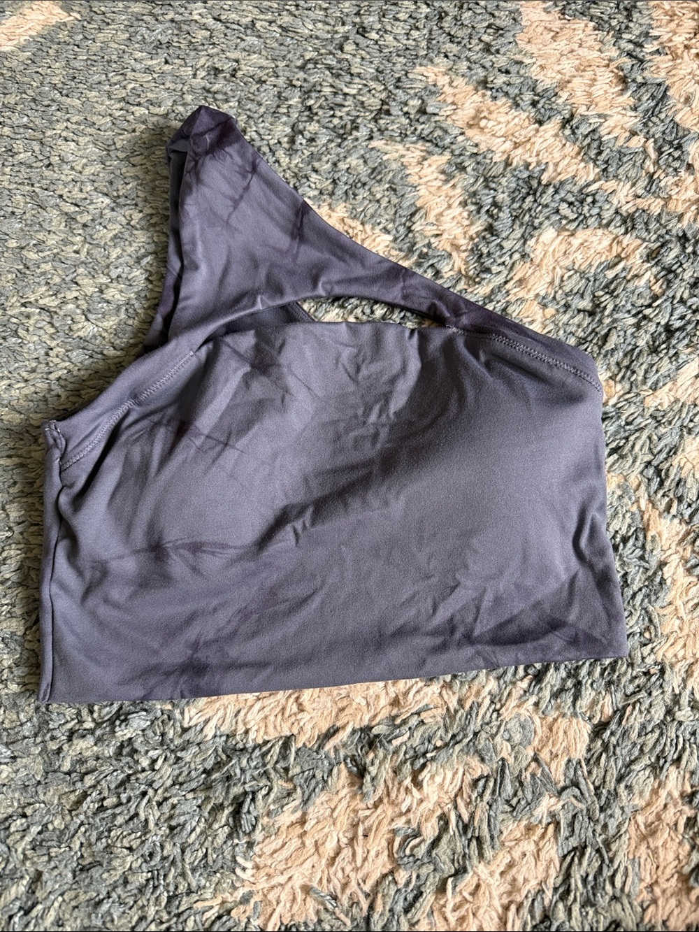 Alphalete One-Shoulder Sports Bra - Slate Purple